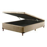 Base Box Baú Casal 138cm X 188cm Suede Infinity Hr Gh