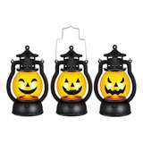 3pcs Lámpara De Calabaza De Halloween Mini Linterna De Vela