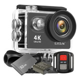 Câmera Eken H9r 4k Filmadora Original Wifi Controle + Bateria + 32gb Esporte Full Hd Prova D´água Capacete Moto Action