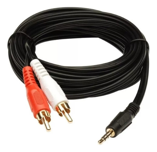 Cable Adaptador Audio Mini Plug 3,5mm M A 2 Rca 5mts L4363-8