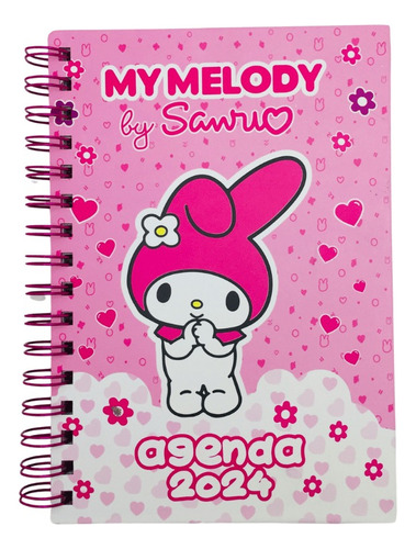 Agenda 2024 Libreta My Melody + Stickers Hojas Lineal 