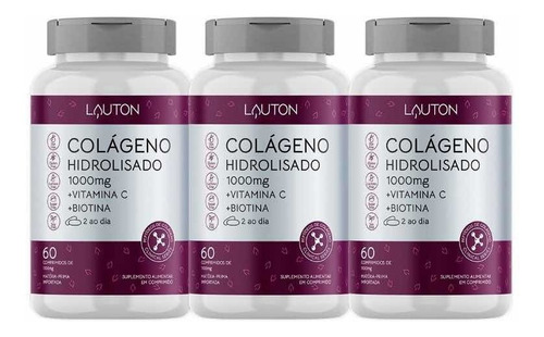 Colágeno Hidrolisado Puro 180 Tablets 1000mg Lauton Original