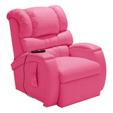 Poltrona Imperial Reclinável Motorizada Corano Lift Cor Pink 314