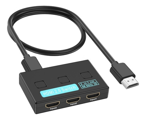 Conmutador Hdmi 4k De 3 Entradas Y 1 Salida, Selector De Con