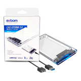 Case Transparente Hd Externo 2.5 E Sata Ssd Usb 3.0