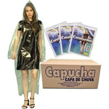 Capa De Chuva Descartável Transparente - Capucha (200 Unid)