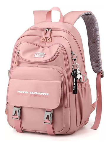 Libreta Mochila Impermeable Femenina Escolar Fashion Rose