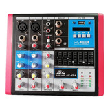 Mixer Consola Vp4 Audioking 4 Canales Bluetooth Usb 