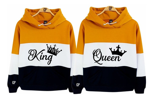 Buso Buzo Saco Para Parejas  King Queen Mostaza