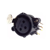 Plug Conector Xlr Femea Painel Pcb 3p Terra Neutrik Nc3faah2