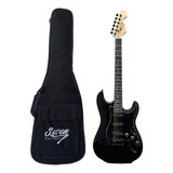 Guitarra Strato Seven Sgt-207 Bk Preto C/ Bag