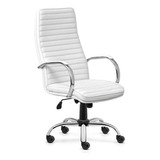 Sillon De Oficina Gerencial Ejecutivo Ergonomico Bastone Color Blanco Material Del Tapizado Cuero Sintético