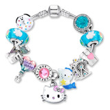 Pulsera Gatita Hello Kitty Charms Diseño Exclusivo Arcoíris 