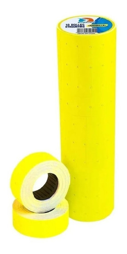 Rollo De Etiquetas Para Precios X 10u Amarillo Fluo Ezco