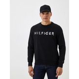 Polerón Con Logo Artístico Hombre Tommy Hilfiger Negro