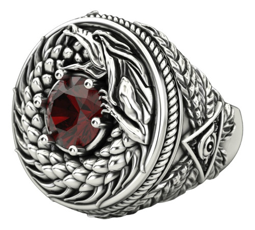 Anillo Hombre Dragón Ouroboros En Plata 925