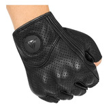 Guantes Cortos De Cuero Para Motociclismo Motowolf 0302b