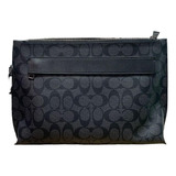 Bolsa Carryall Pouch Coach F29508 Negro Canvas