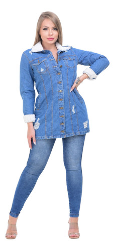 Parka Feminina Rasgada Sol Jeans 94361