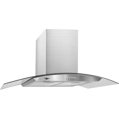 Campana Extractora 90 cm Empotrable Gutstark Acero Inoxidable Vidrio Templado 3 Velocidades 900 m3\u002Fh Luz LED Filtros Lavables Ducto Salida Cocina Purificador Humo Grasa Olores Hogar Cocina Integral | Envío gratis