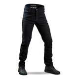 Pantalon Jean  Negro Moto Protecciones Solco Motoscba