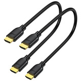  Cabo Hdmi Curto Uvooi 1 Pé 2-pack, 4k 1ft Hdmi Para Hdmi Ve