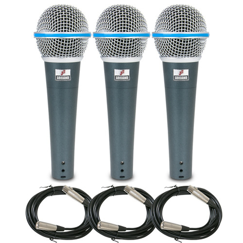 Sj Kit Com 3 Microfones Arcano Beta58 (bt-58) Osme-8 Xlr-xlr