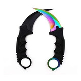 Faca Karambit Cs Go Multi-color Hawk -combate Tática -afiad