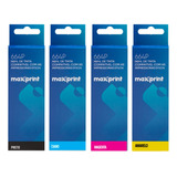 Kit 4 Cores Refil Tinta Maxprint Para Impressora Epson L475