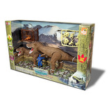 Conjunto Com 2 T-rex Dinopark Hunters Predators Bee Toys