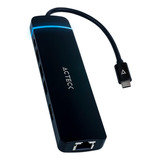 Hub Acteck Gate 8 Dh675 Multipuerto 8 En 1 Usb-c Ethernet