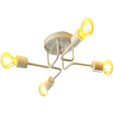 Lustre Sputnik Aranha 4 Braços Luminária Industrial Cor Branco Voltagem 110v/220v