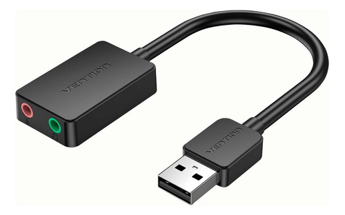 Tarjeta De Sonido Externa Vention Usb Audio 2 Puertos 3.5mm