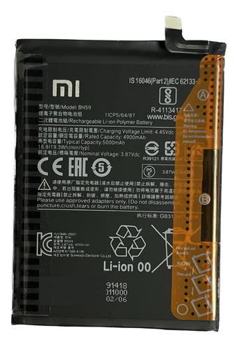 Flex Carga Bateria Bn59 Xiaomi Redmi Note 10 Note 10s +nf +g