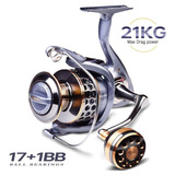 Carrete De Pesca Giratorio De Carrete De 21kg 5,2:1