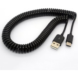 Cable Usb Tipo C Bshtu Con Resorte En Espiral Tipo C Mach...