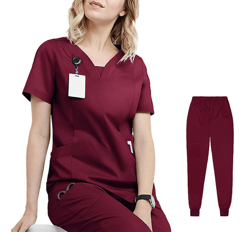 Pijamas Médicos Uniformes Bata Quirúrgica Mujer Conjuntos