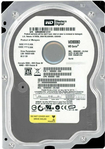 Disco Duro Pc 80gb Western Digital Usados 