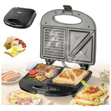 Sandwichera Electrica Con Placa Antiadherentes 2 En 1 