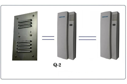 Kit. Portero Eléctrico Bifilar 2dtos. Acero. Con 2 Tel. Q2