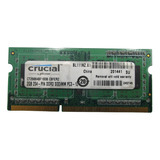 Memoria Ram Crucial 2gb 204-pin Ddr3 Sodimm Pc3-12  Ddr3  