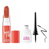 Kit Make Batom Cocada + Delineador Liquido Preto - Avon