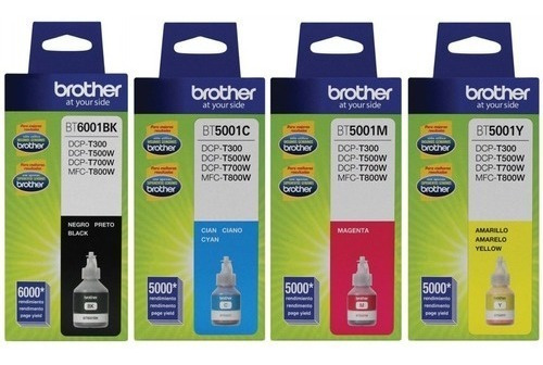 Juego Tinta Brother Original Dcp T300 T500w Bt6001 Bt5001