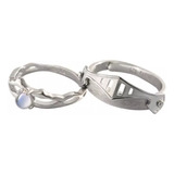 2 Anillos Promesa Pareja Caballero Princesa Regalo Plata 925