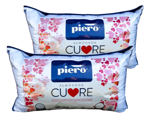 Almohadas Piero Cuore (con Núcleo) De 70x40! Pack De 2!