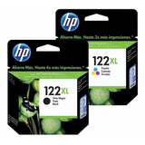 Kit 02 Cartuchos Hp 122xl Preto + Color (ch563hb+ch564hb)