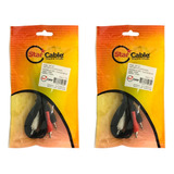Kit 2 Cabo Audio Star Cable P2st X 2 Plug Rca Niquel 1,50m