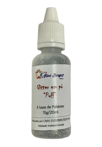 Glitter Em Pó Com Frasco Puff - 15g/20ml