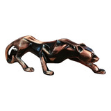 Pantera Negra Bronze Brilhante Geométrica Casa Decoração Lux