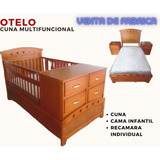 Cuna, Cama Infantil, Recamara Individual ,madera De Pino 